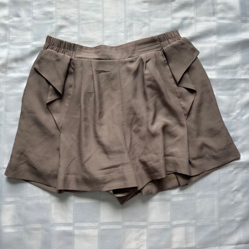 BCBGeneration Tan Flowy Shorts